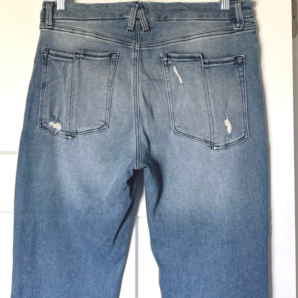 Good American Good Straight High Rise Jeans Women’s Size 12/31 Raw Hem *EUC - Picture 7 of 10